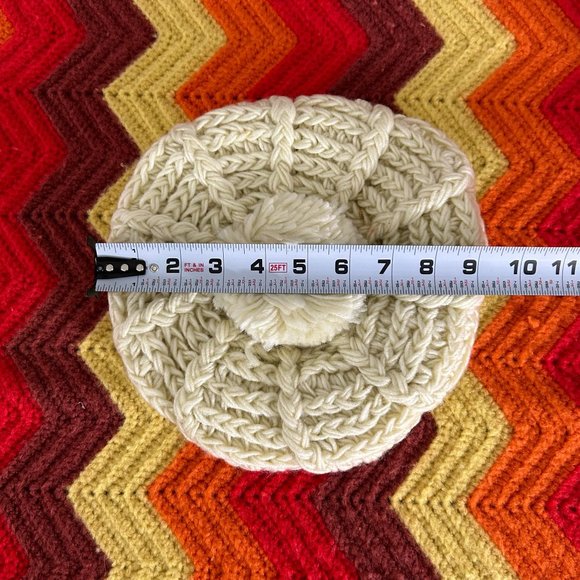 Vintage 70s Mongomery Ward Deadstock Crochet Knit Cabbie Baker Boy Hat P… main image 6